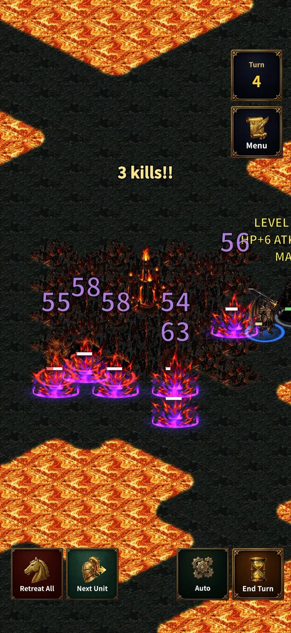 Area attack in a tactical battle